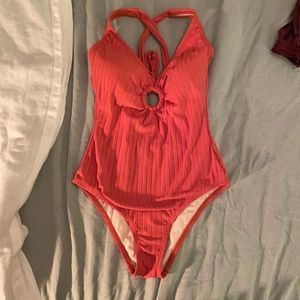 Burnt Orange One-Piece Swim Suit